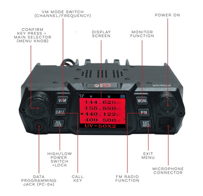 BTECH 50X2 Dual Band 50W two way radio kit